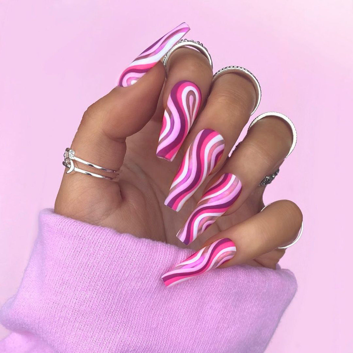 Detachable Artistic Wearable Fake Nails - Collumn