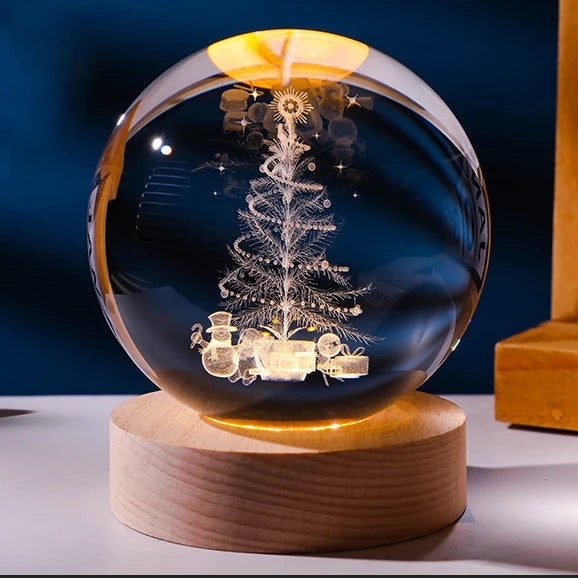 Moon Crystal Ball Night Light Gift - Collumn