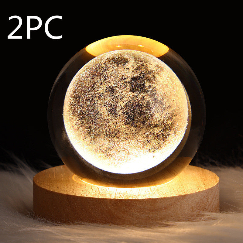 Moon Crystal Ball Night Light Gift - Collumn