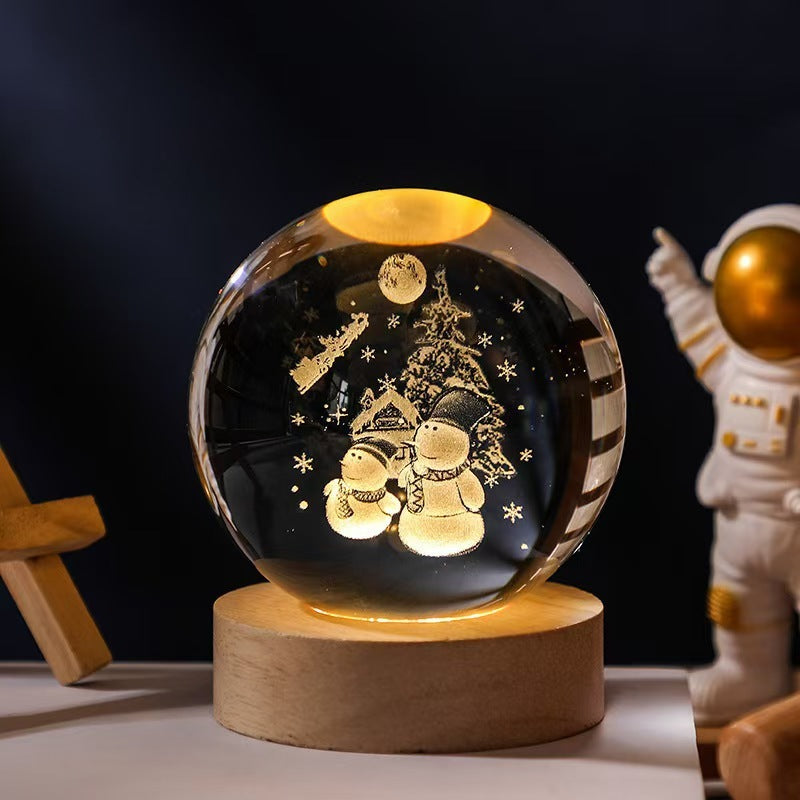 Moon Crystal Ball Night Light Gift - Collumn