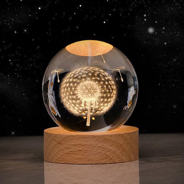 Moon Crystal Ball Night Light Gift - Collumn