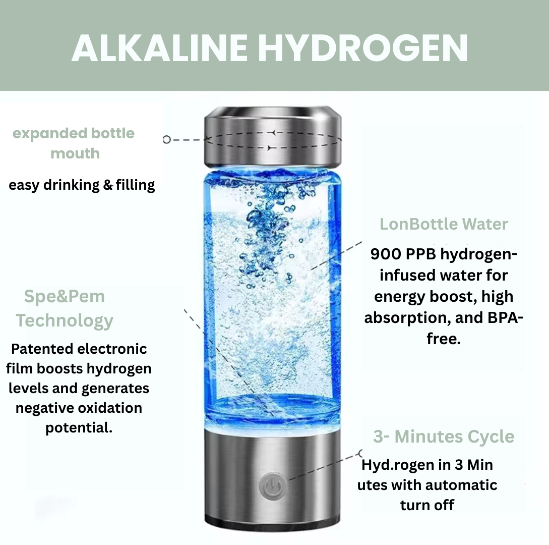 Hydrogen-Rich Water Cup – Titanium Filter & USB Powered