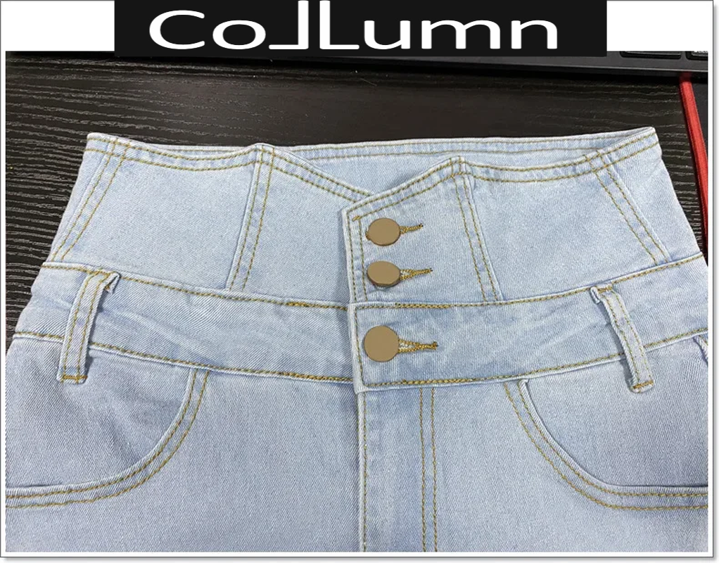 Women’s High-Waist Bodycon Pencil Jeans – Casual Sheath Denim Trousers with Tie Detail
