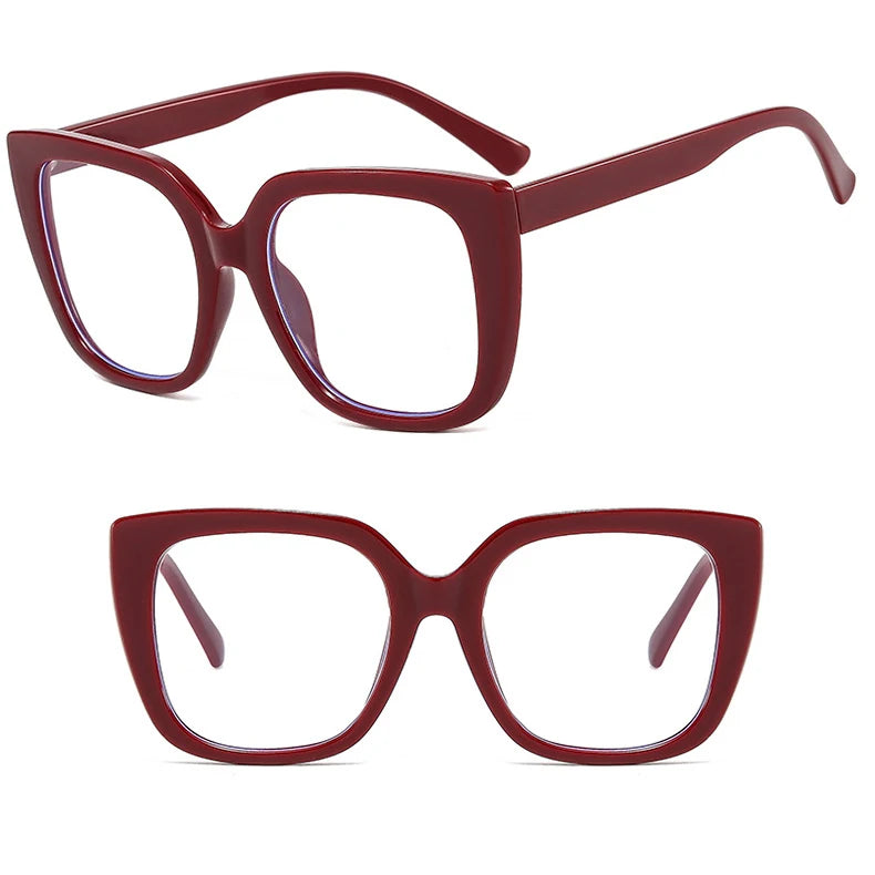 Leopard Print Anti-Blue Light Eyewear - Square Classic Frames - Collumn