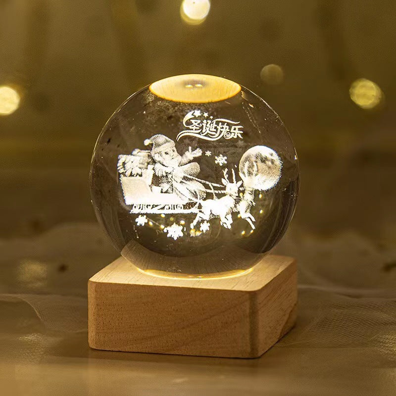 Moon Crystal Ball Night Light Gift - Collumn