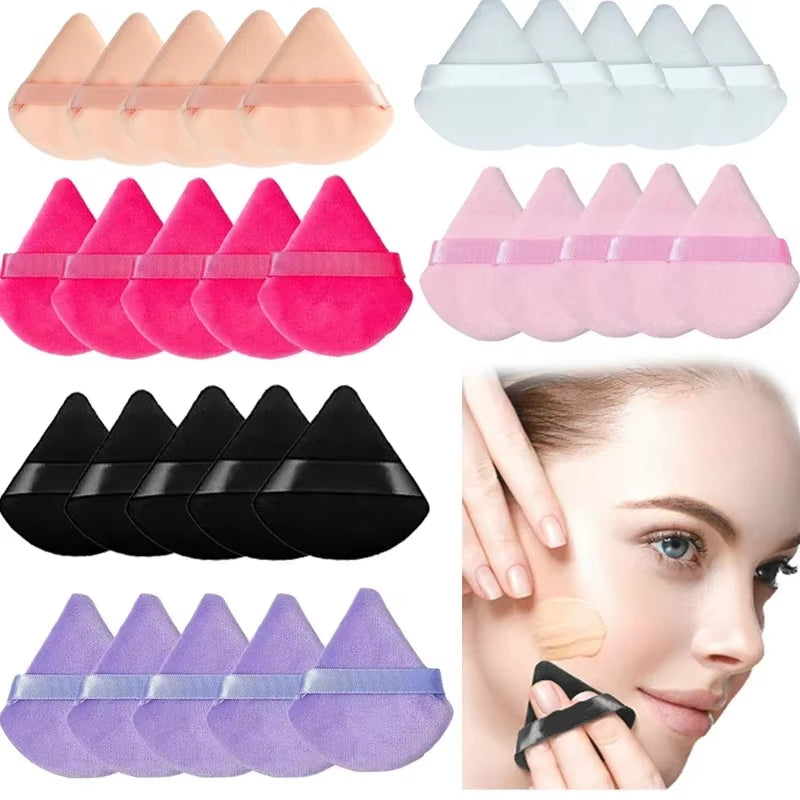 Makeup Powder Puff – Triangle Velvet Sponge for Flawless Face & Eye Application