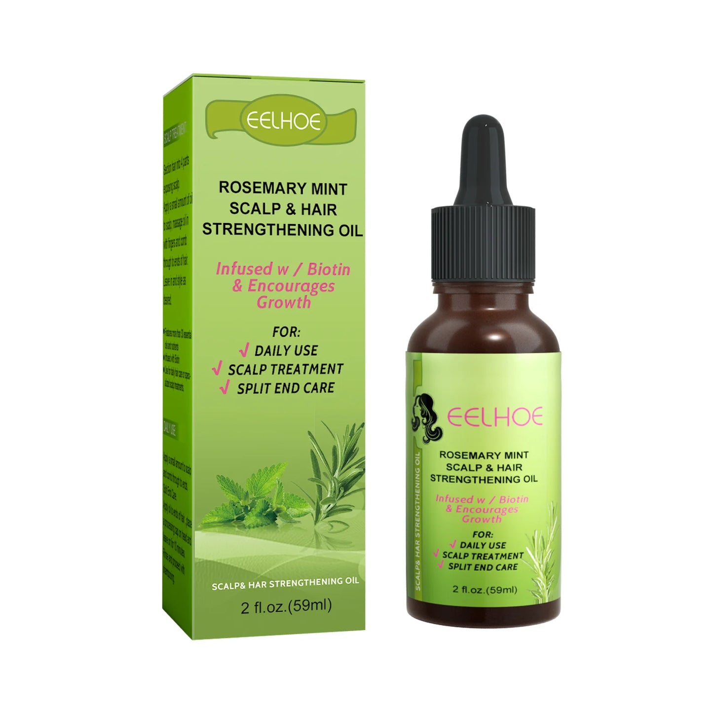 Hair Growth Oil with Batana & Rosemary – Nourishing Hair Care Treatment for Split Ends, Hair Loss, Moisture & Shine