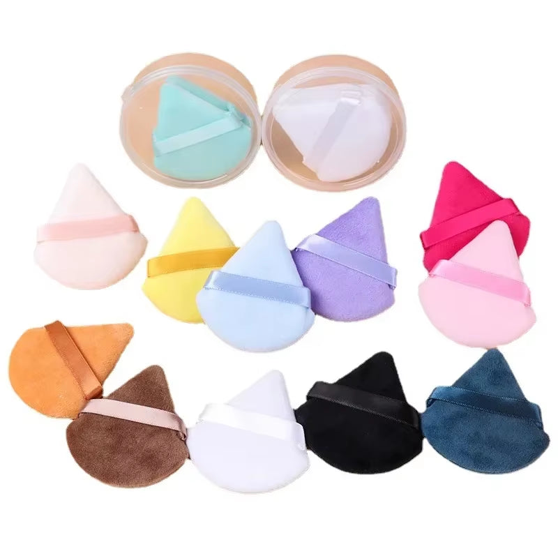 Makeup Powder Puff – Triangle Velvet Sponge for Flawless Face & Eye Application
