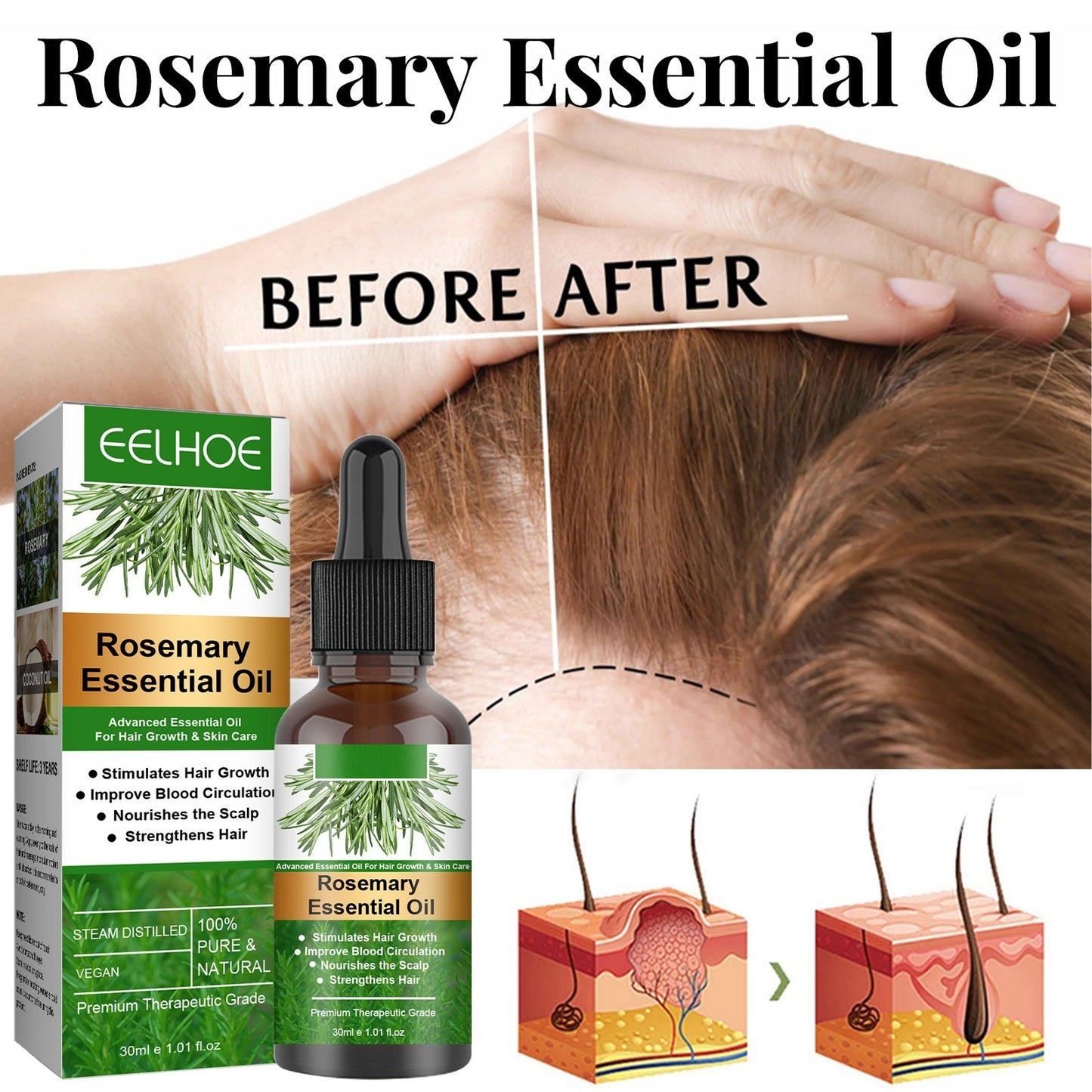 Beauty of NatureRosemary Hair Care Essential Oil - Collumn