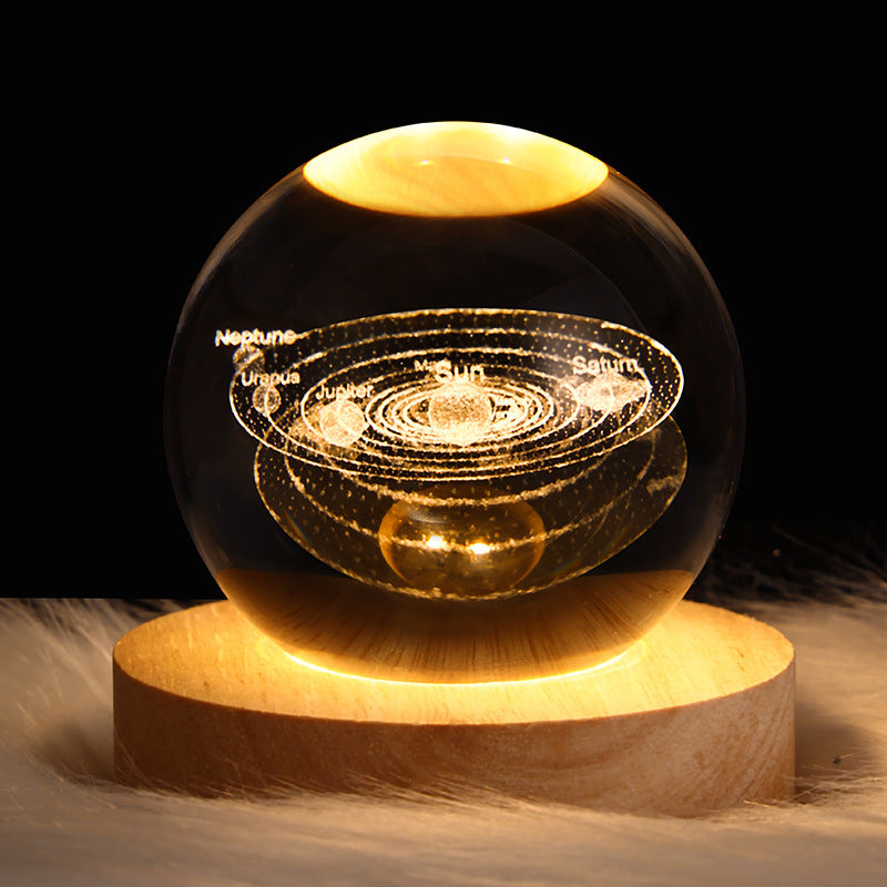 Moon Crystal Ball Night Light Gift - Collumn
