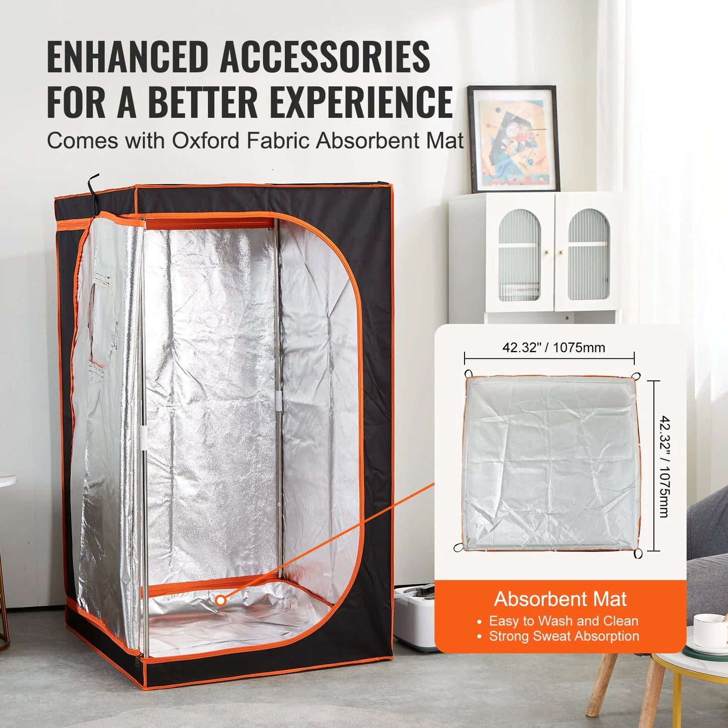 VEVOR Portable Steam Sauna Tent – 1000W Personal Sauna Blanket with Remote & Floor Mat for Home Detox & Relaxation