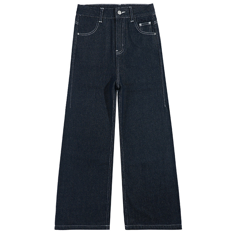 Trendy American wide leg jeans for women - Collumn