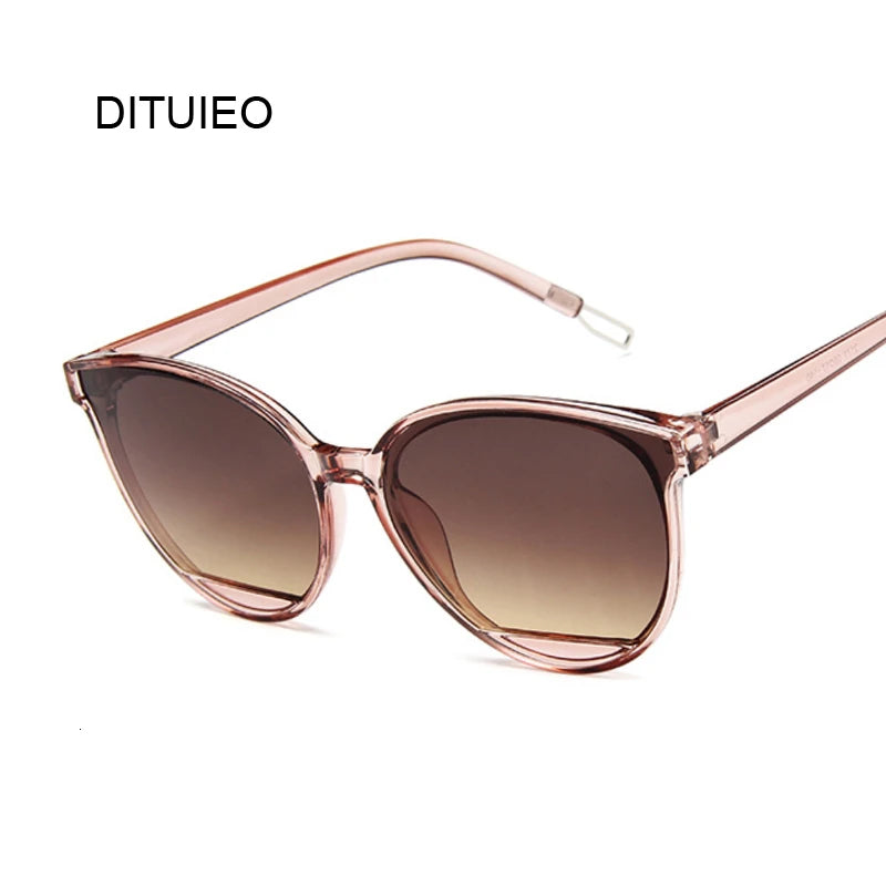 New Classic Oval Red Cat Eye Sunglasses for Women – Vintage Luxury UV400 Designer Shades - Collumn