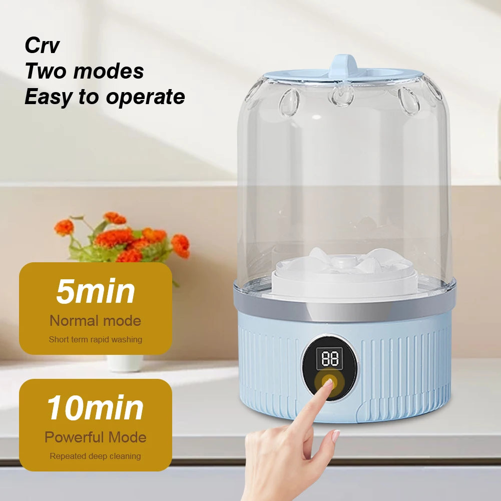 Mini Portable Washing Machine – Compact Rechargeable Laundry Cup for Travel, Home & Dorm
