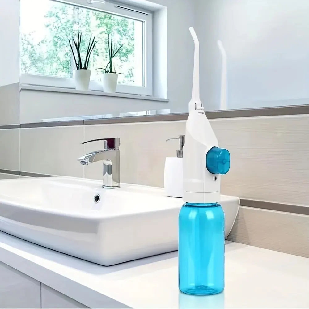 Portable High-Pressure Oral Irrigator – Manual Water Toothpick for Effective Teeth Cleaning and Dental Care - Collumn