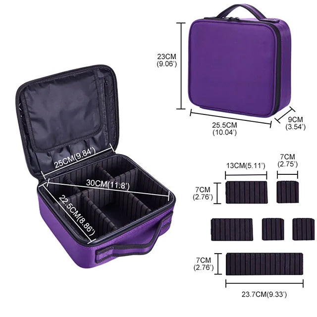 Travel Makeup Bag Waterproof Cosmetic Storage Case | Collumn - Collumn