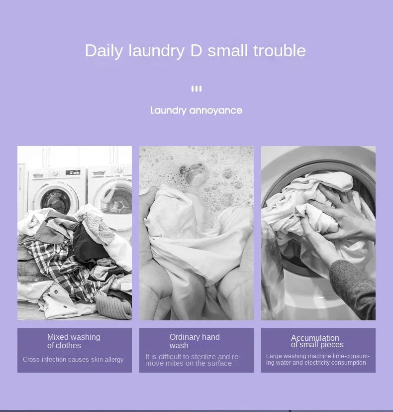 8L Portable Foldable Mini Washing Machine with Spin Dryer – Compact Washer for Socks, Underwear & Travel Use