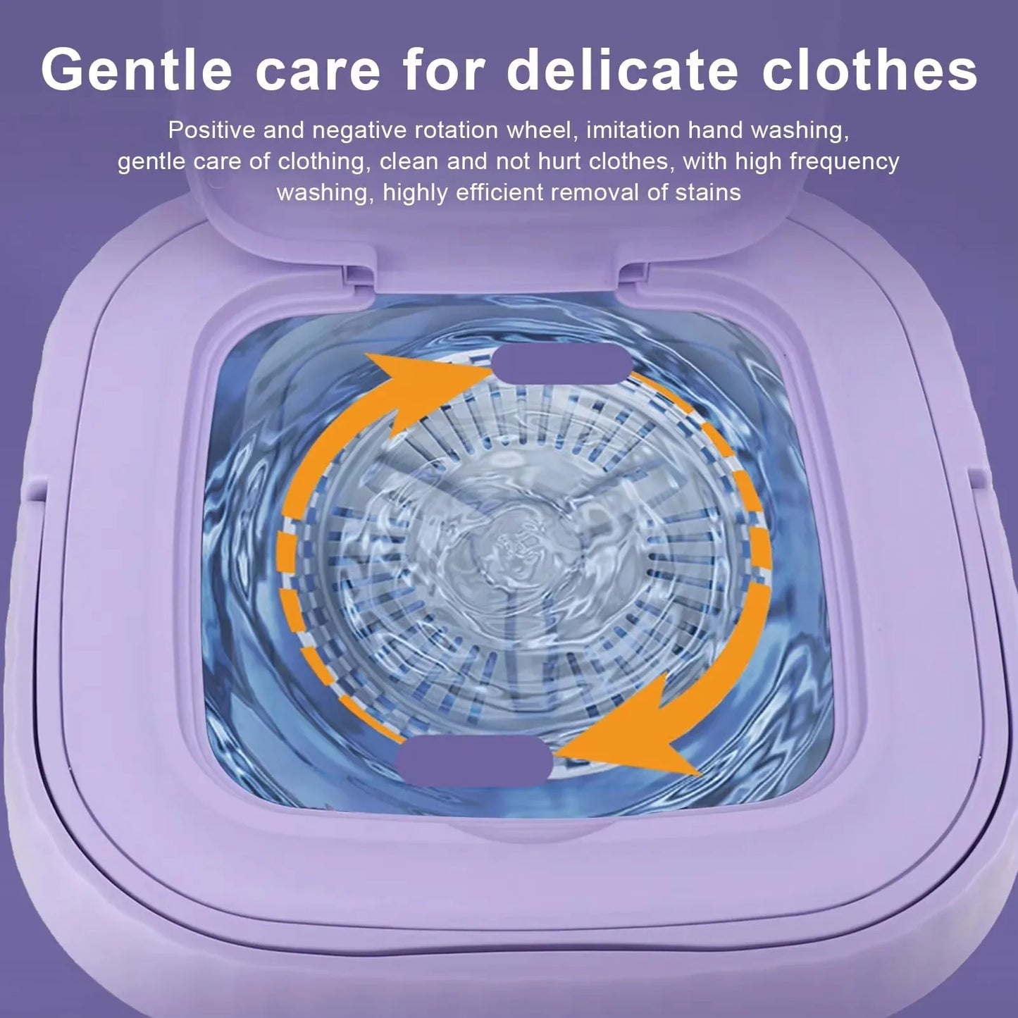 8L Portable Foldable Mini Washing Machine with Spin Dryer – Compact Washer for Socks, Underwear & Travel Use