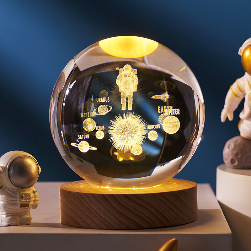 Moon Crystal Ball Night Light Gift - Collumn