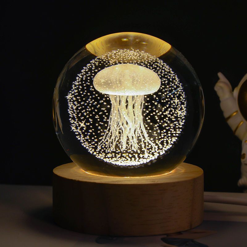 Moon Crystal Ball Night Light Gift - Collumn