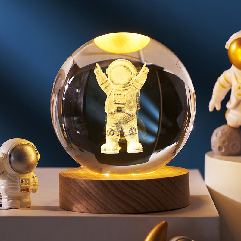 Moon Crystal Ball Night Light Gift - Collumn