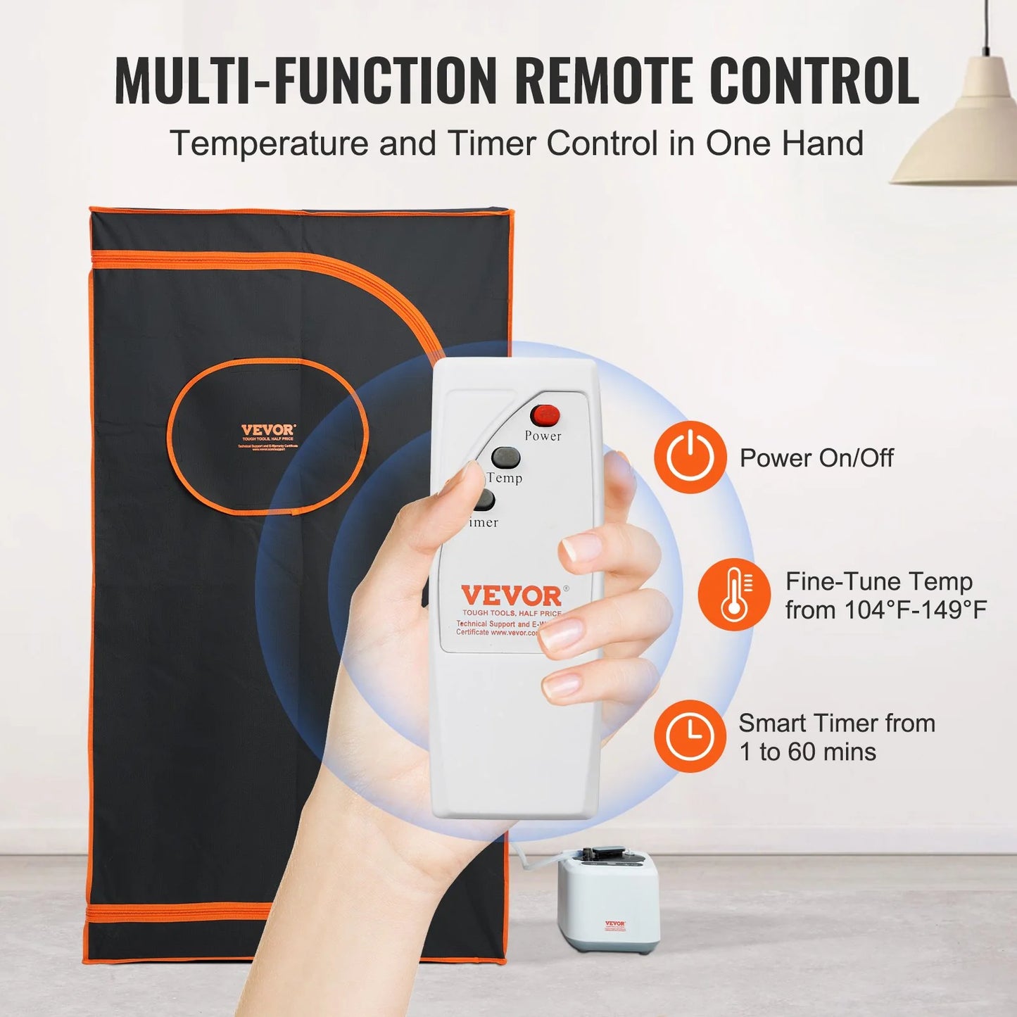 VEVOR Portable Steam Sauna Tent – 1000W Personal Sauna Blanket with Remote & Floor Mat for Home Detox & Relaxation