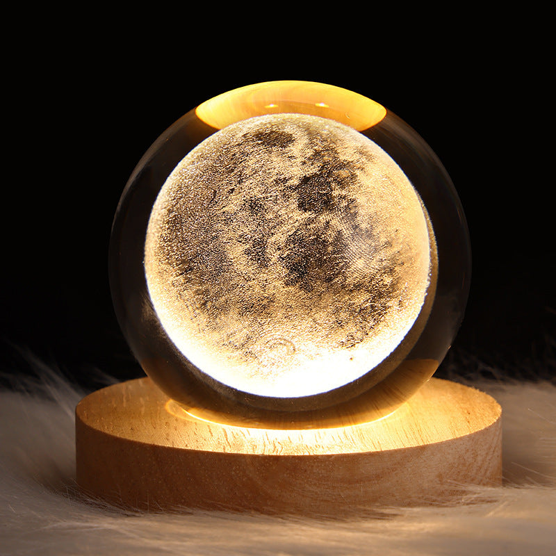 Moon Crystal Ball Night Light Gift - Collumn