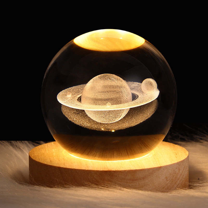 Moon Crystal Ball Night Light Gift - Collumn