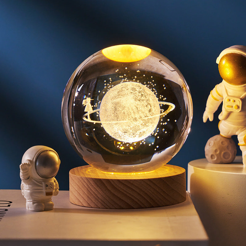 Moon Crystal Ball Night Light Gift - Collumn