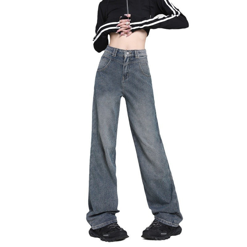 Vintage-inspired high waist wide leg jeans for women - Collumn
