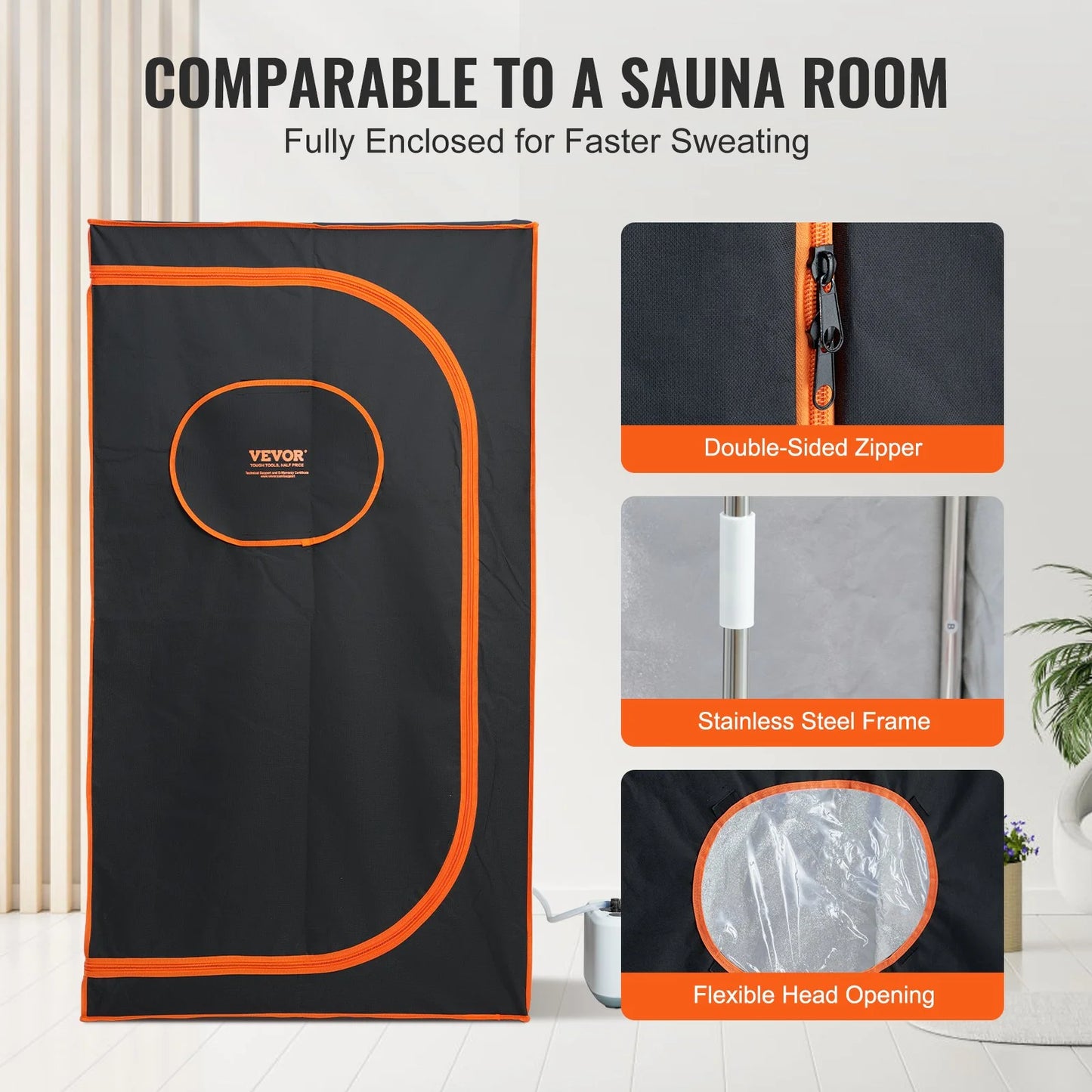 VEVOR Portable Steam Sauna Tent – 1000W Personal Sauna Blanket with Remote & Floor Mat for Home Detox & Relaxation