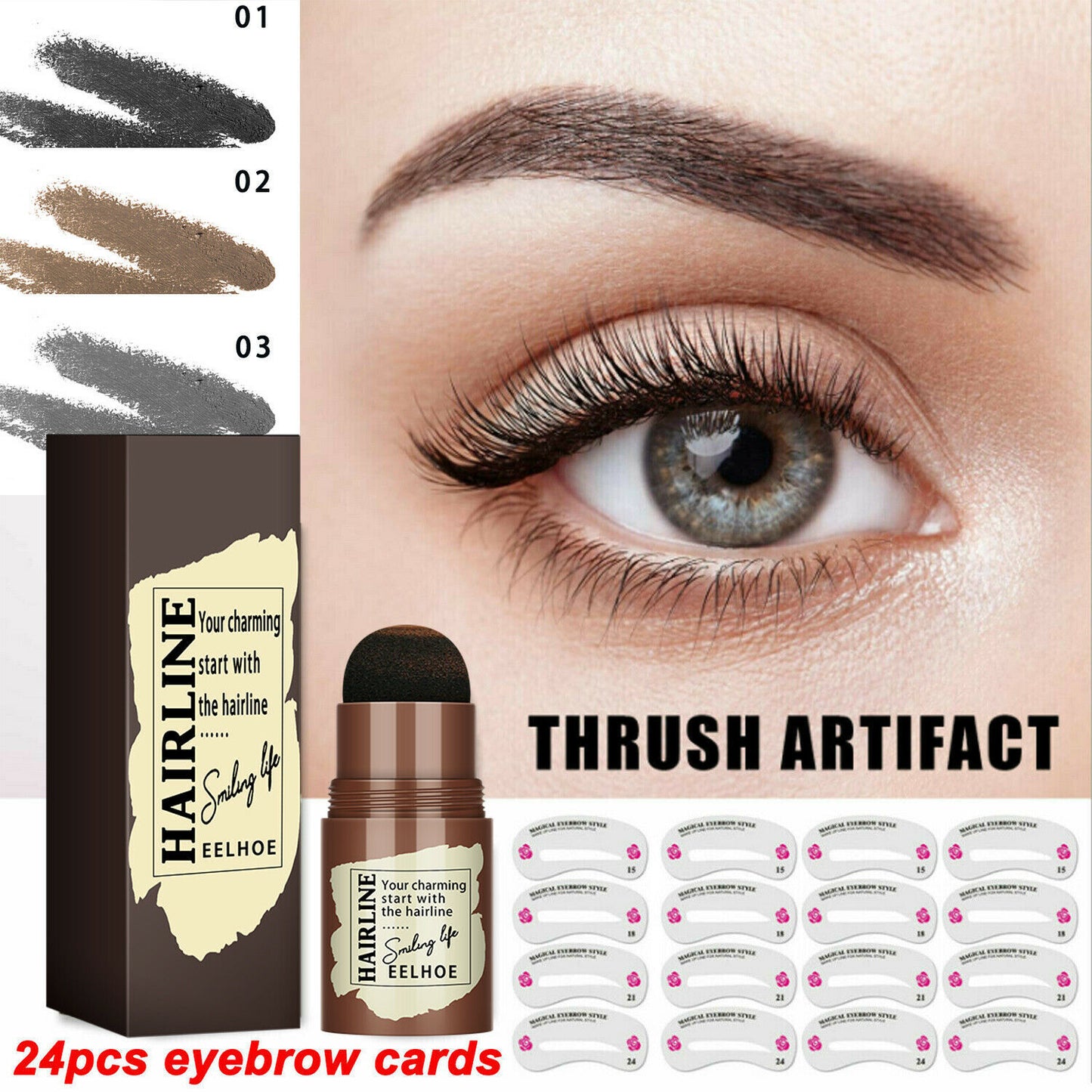 Beautiful Eyebrow Stamp Stencil Kit - Collumn