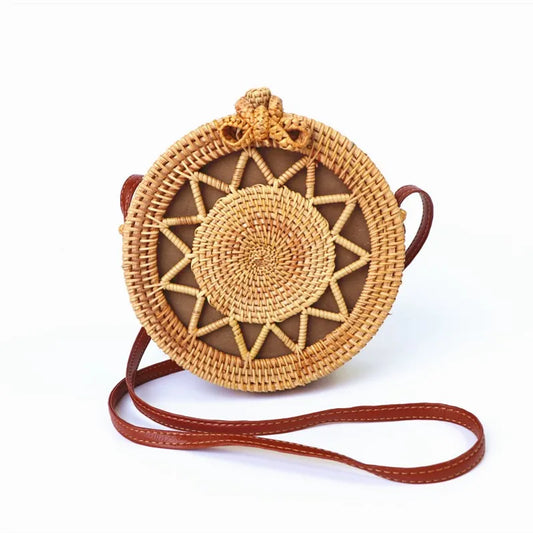 Crossbody Ladies Shoulder Bags Women Rattan Beach Bag