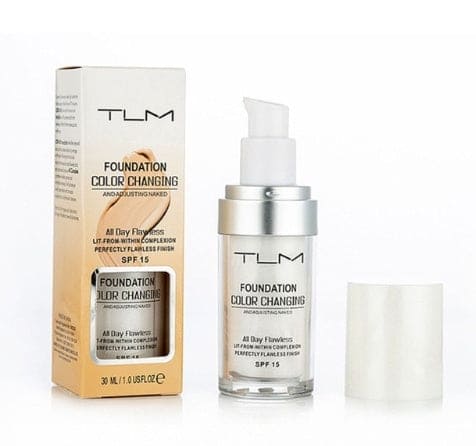 Temperature-adaptive liquid foundation and concealer bottle