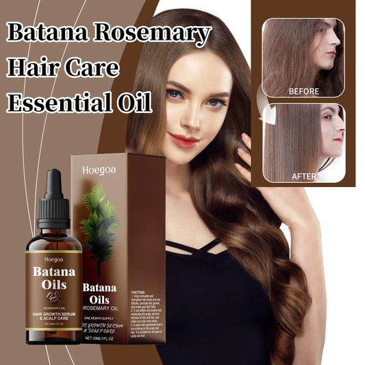 Hair Growth Oil with Batana & Rosemary – Nourishing Hair Care Treatment for Split Ends, Hair Loss, Moisture & Shine