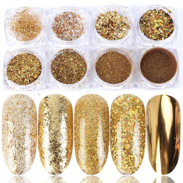 Amazing Nail Art Powder Flakes Set - Collumn