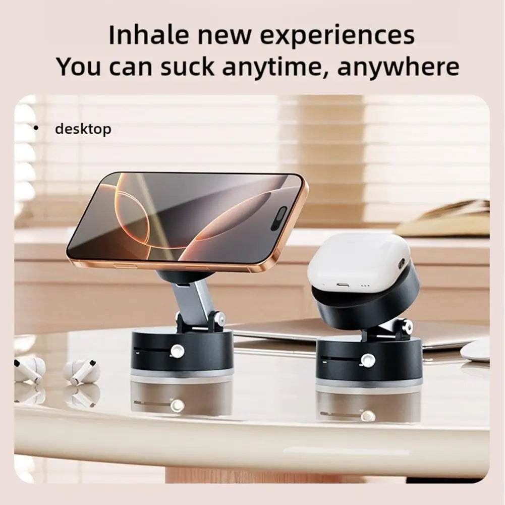 Magnetic Double-Sided Suction Phone Holder – Foldable, Multi-Functional & Vacuum Grip