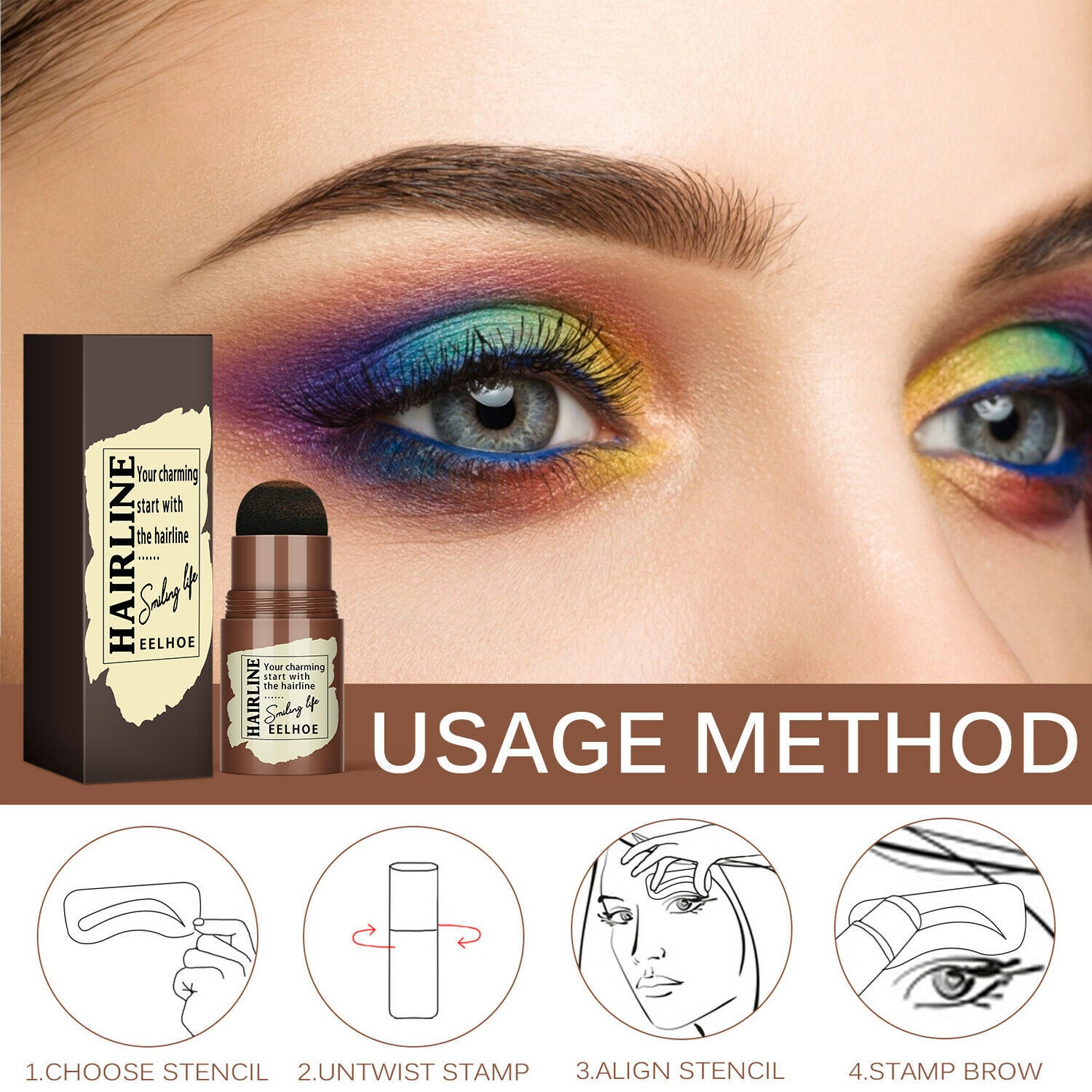 Beautiful Eyebrow Stamp Stencil Kit - Collumn