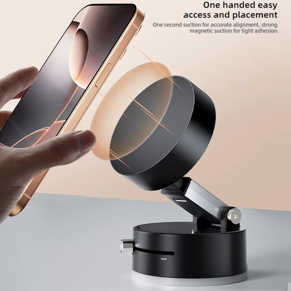 Magnetic Double-Sided Suction Phone Holder – Foldable, Multi-Functional & Vacuum Grip