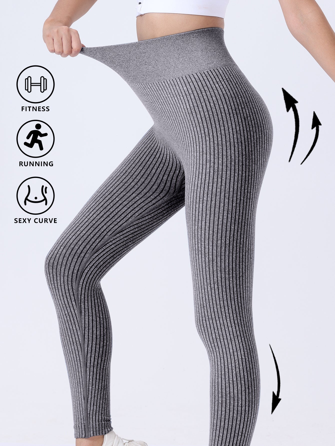 high waist fitness leggings for women in seamless yoga design