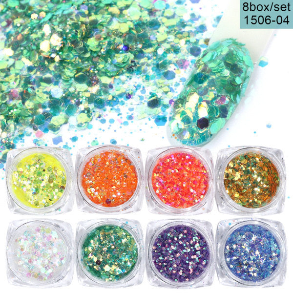 Amazing Nail Art Powder Flakes Set - Collumn