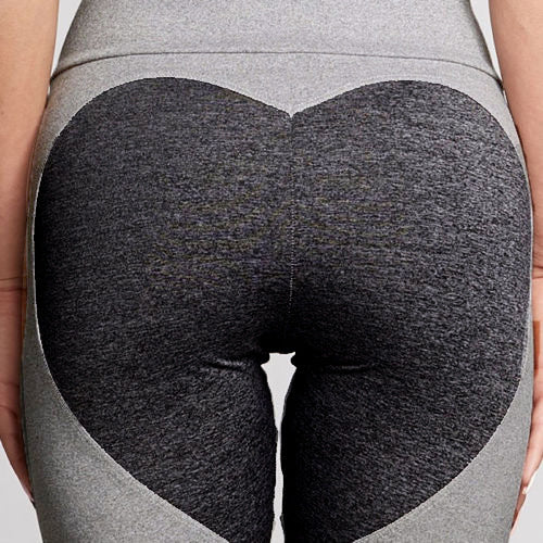 Trendy peach heart gym leggings - Collumn