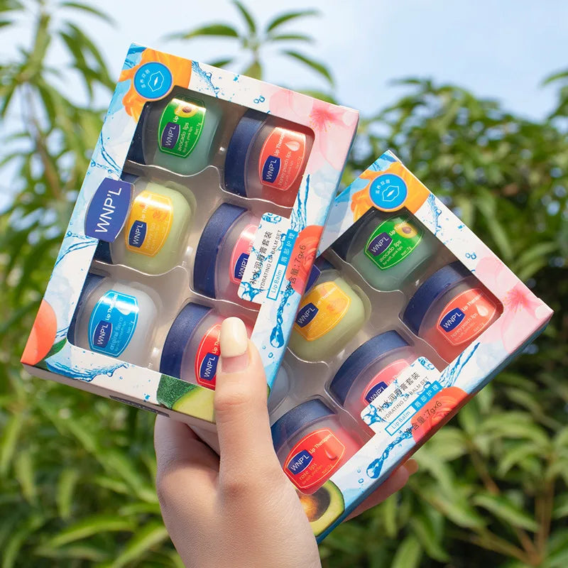 Lip Balm Set - Moisturizing Lipstick Base - Natural Plant Anti-Cracking Lip Care - Collumn