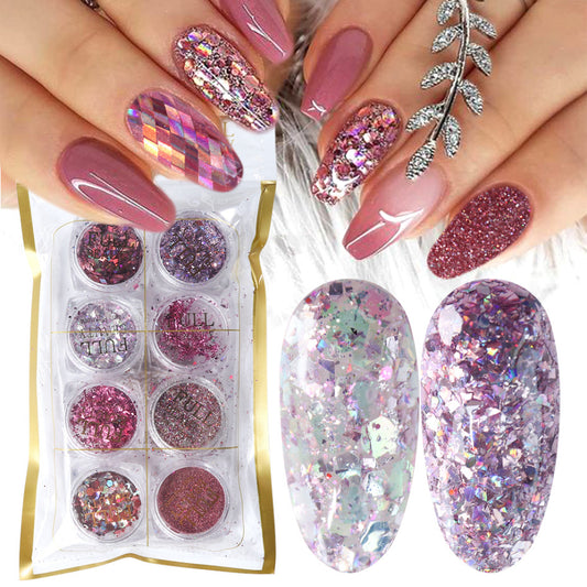 Amazing Nail Art Powder Flakes Set - Collumn