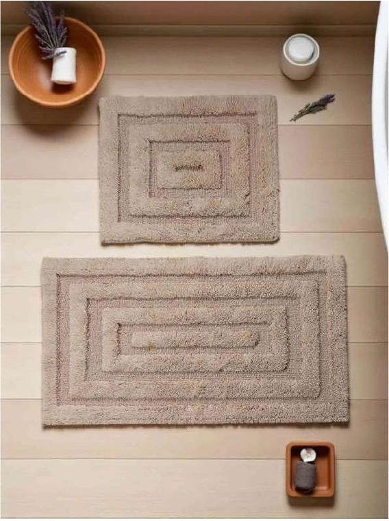 Tufted Bath Mat Set – T-016 - Collumn