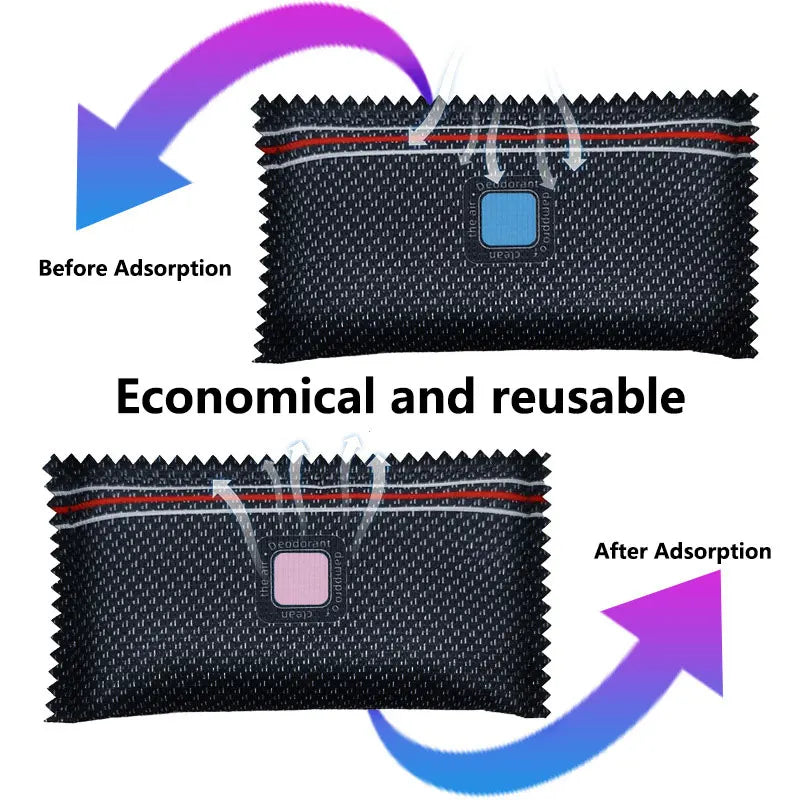 reusable dehumidifier bag for cabinet and drawer storage