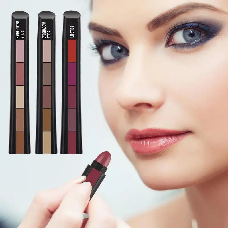 Matte Lipstick 5-in-1 Lipstick Set Waterproof Long Lasting - Collumn