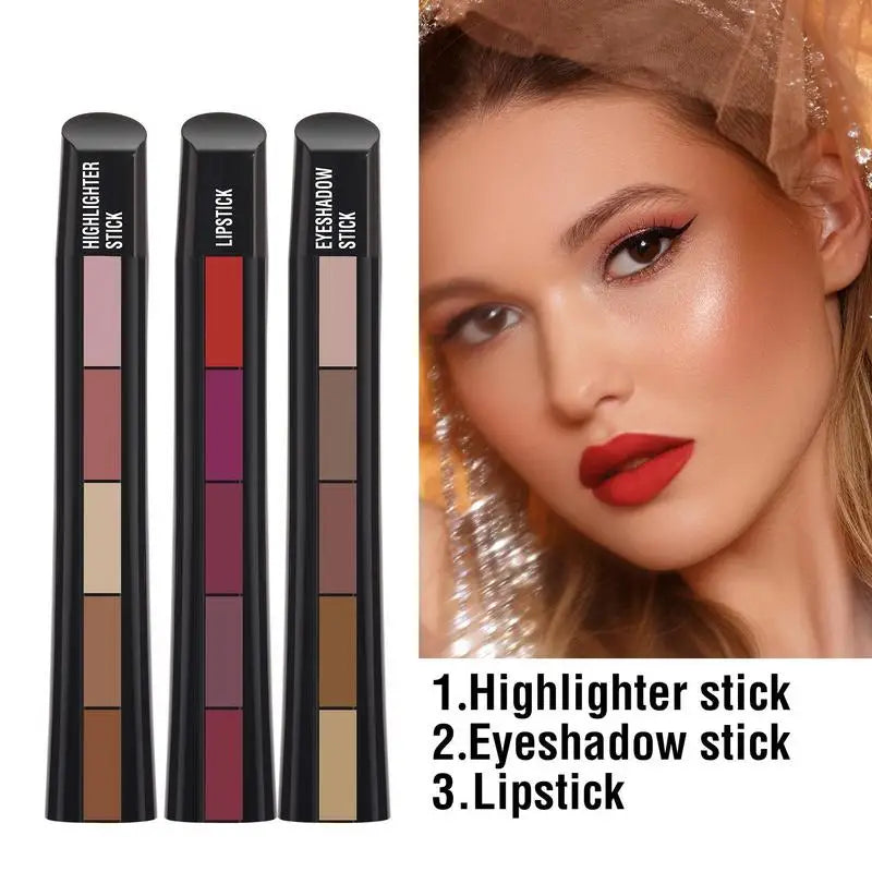 5 In 1 Matte Lipstick Kit Combo Makeup Cosmetic Set - Collumn