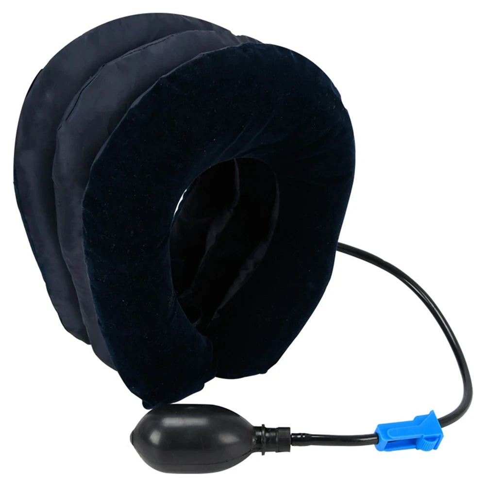 inflatable neck traction device used for neck pain relief