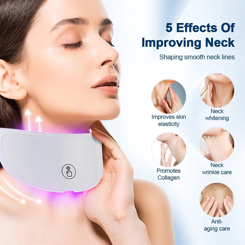 Neck LED Mask: 7-Color Photon Therapy for Anti-Wrinkle, Skin Brightening, and Tightening – Your Ultimate Neck Skincare Solution